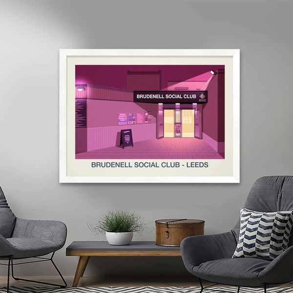 THE BRUDENELL SOCIAL CLUB VENUE POSTER Steve Ash illustration