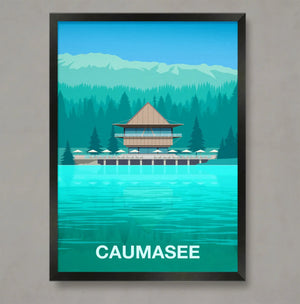 Caumasee Lake Poster Steve Ash illustration