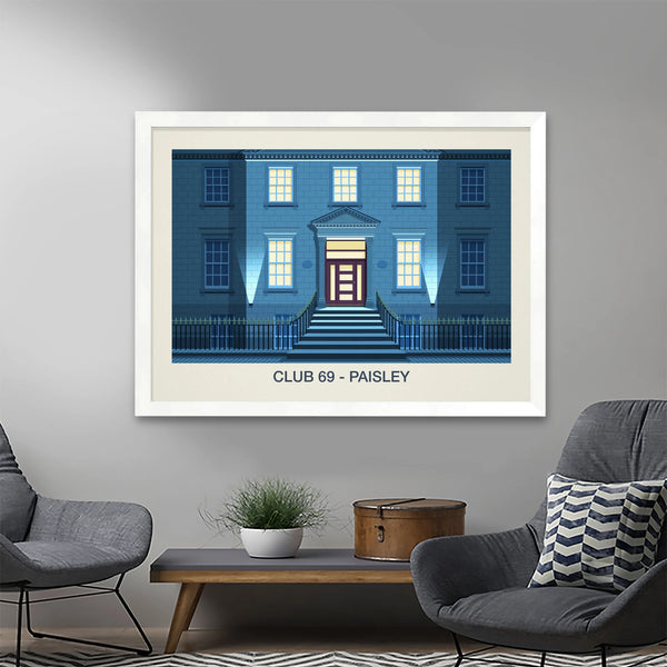 Club 69 Paisley Nightclub Poster | Iconic Scottish Techno & Rave Art Print