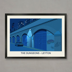 The Dungeons Nightclub Poster | The Dungeons Leyton Poster Steve Ash illustration