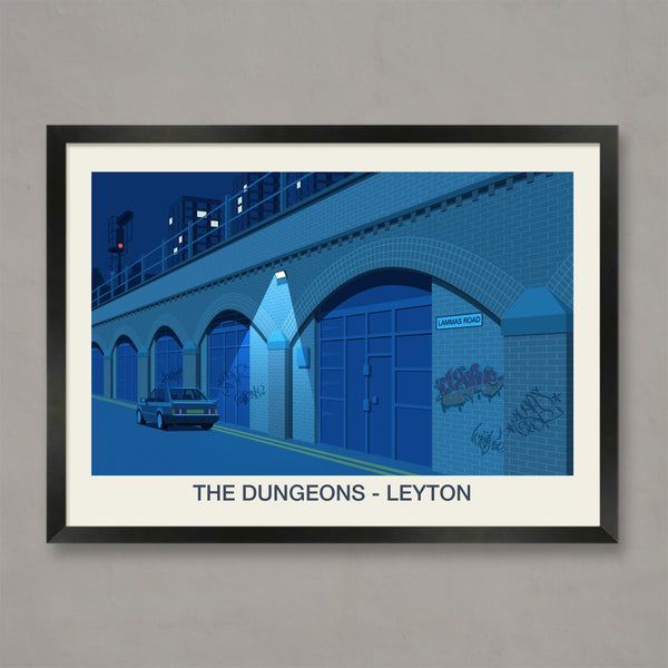 The Dungeons Nightclub Poster | The Dungeons Leyton Poster Steve Ash illustration