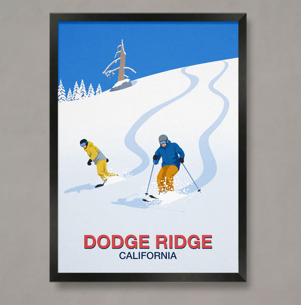 Dodge Ridge ski resort poster