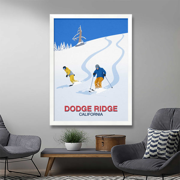 Dodge Ridge ski resort poster