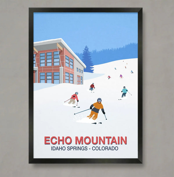 Echo Mountain Ski Resort Poster | Colorado Front Range Alpine Art Print
