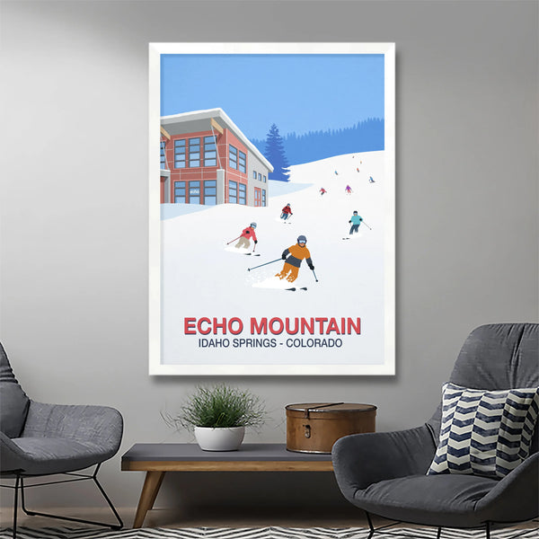 Echo Mountain Ski Resort Poster | Colorado Front Range Alpine Art Print
