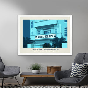 The Escape Club Poster | Brighton Nightclub Art Print Steve Ash illustration