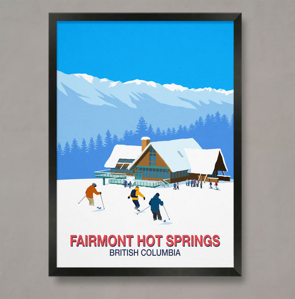 Fairmont Hot Springs ski resort poster