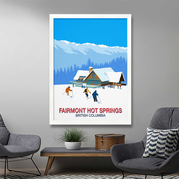 Fairmont Hot Springs ski resort poster