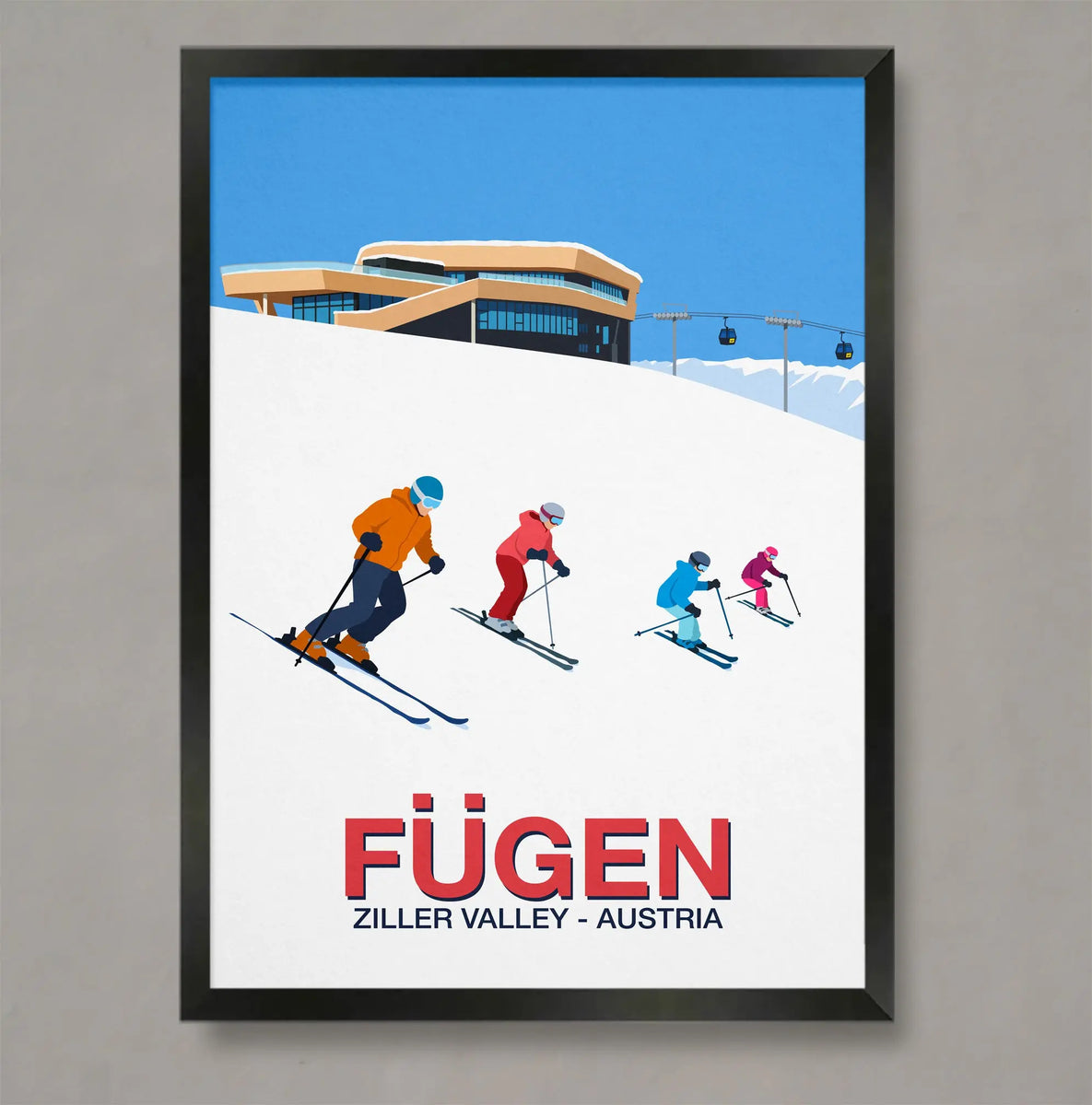 Fugen ski resort poster – Ski Poster & Art Prints - Shop Online | Steve ...