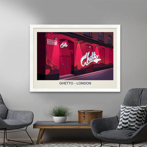 GHETTO NIGHTCLUB POSTER - Ski Poster & Art Prints - Shop Online | Steve Ash Illustration