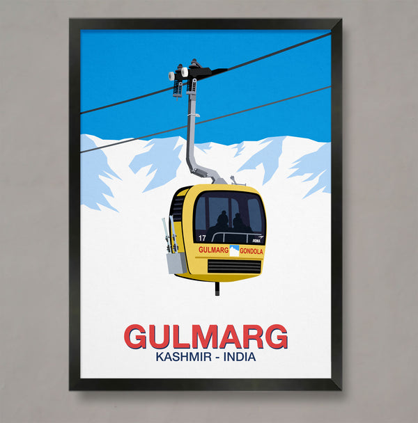 Gulmarg ski resort poster