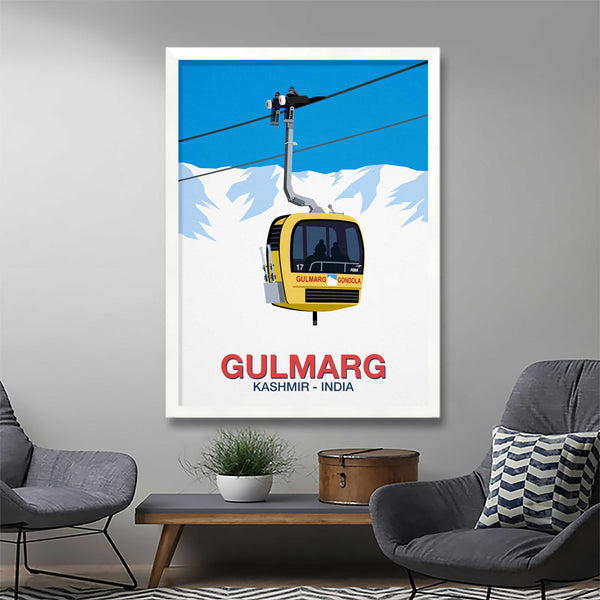 Gulmarg ski resort poster