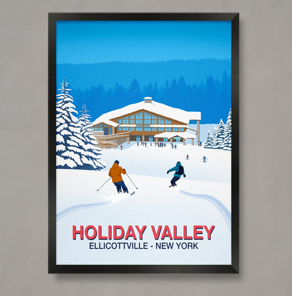 Holiday Valley ski resort poster
