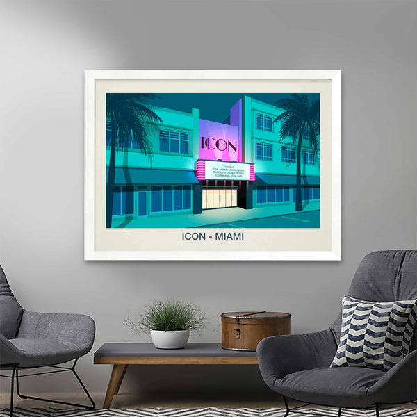 ICON NIGHTCLUB POSTER Steve Ash illustration