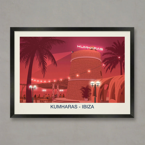 Kumharas Ibiza Poster | Sunset Lounge Wall Art
