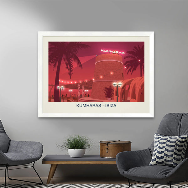 Kumharas Ibiza Poster | Sunset Lounge Wall Art