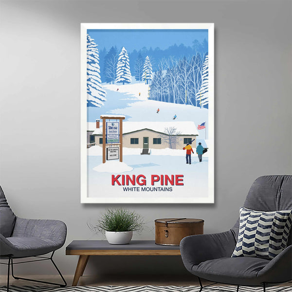 Kin Pine King Pine Ski Area Poster - Ski Poster & Art Prints - Shop Online ...