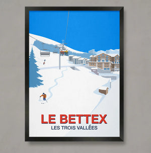 Le Bettex Ski Poster - Ski Poster & Art Prints - Shop Online | Steve Ash Illustration