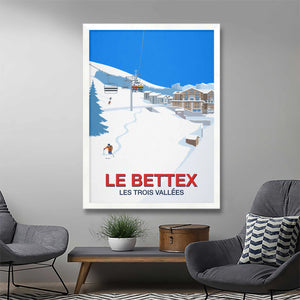Le Bettex Ski Poster - Ski Poster & Art Prints - Shop Online | Steve Ash Illustration
