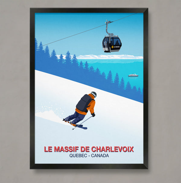 Le Massif de Charlevoix ski resort poster