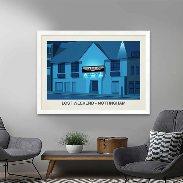 LOST WEEKEND NIGHTCLUB POSTER - Ski Poster & Art Prints - Shop Online | Steve Ash Illustration
