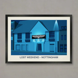 LOST WEEKEND NIGHTCLUB POSTER - Ski Poster & Art Prints - Shop Online | Steve Ash Illustration