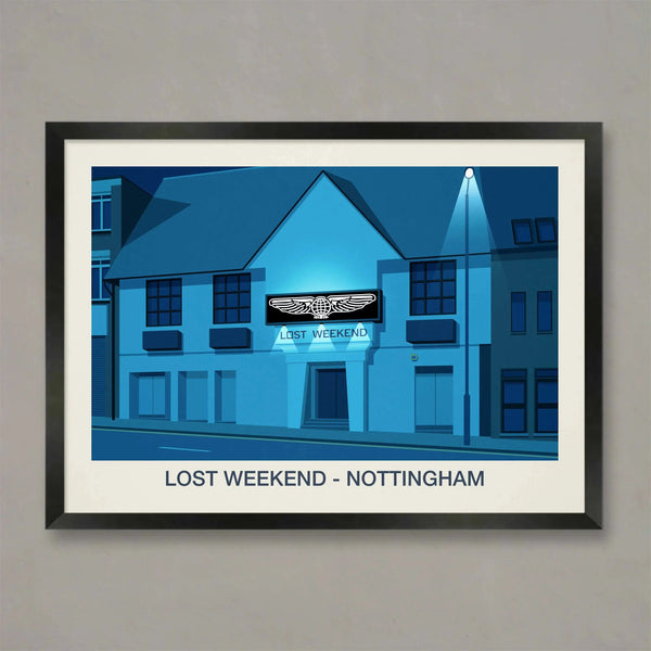 LOST WEEKEND NIGHTCLUB POSTER - Ski Poster & Art Prints - Shop Online | Steve Ash Illustration