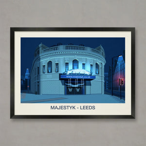 The Majestyk Venue Poster | Leeds Venue Art Print Steve Ash illustration