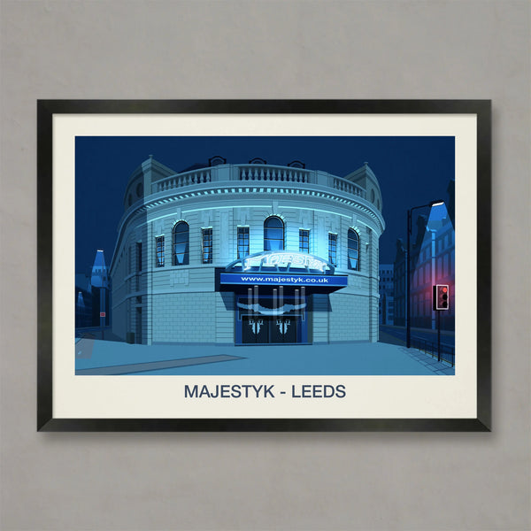 The Majestyk Venue Poster | Leeds Venue Art Print Steve Ash illustration