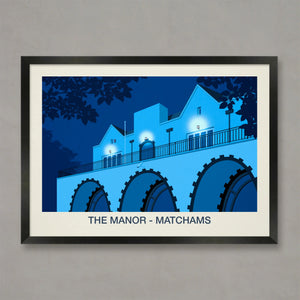THE MANOR NIGHTCLUB POSTER Steve Ash illustration