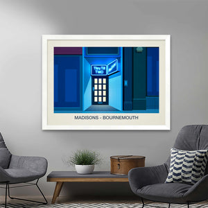 MADISONS NIGHTCLUB POSTER Steve Ash illustration