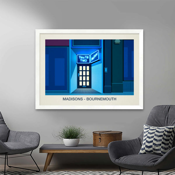 MADISONS NIGHTCLUB POSTER Steve Ash illustration