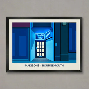 MADISONS NIGHTCLUB POSTER Steve Ash illustration