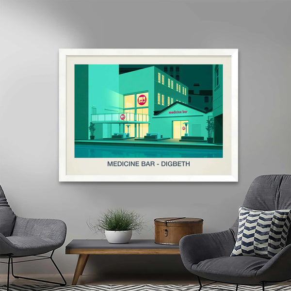 THE MEDICINE BAR VENUE POSTER Steve Ash illustration