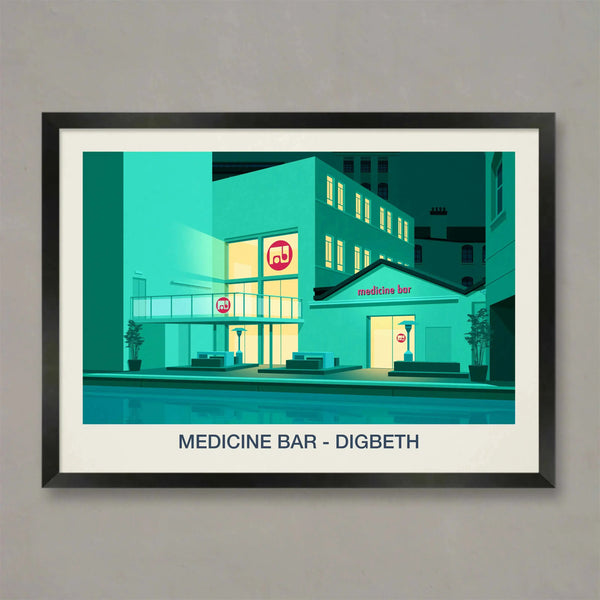 THE MEDICINE BAR VENUE POSTER Steve Ash illustration
