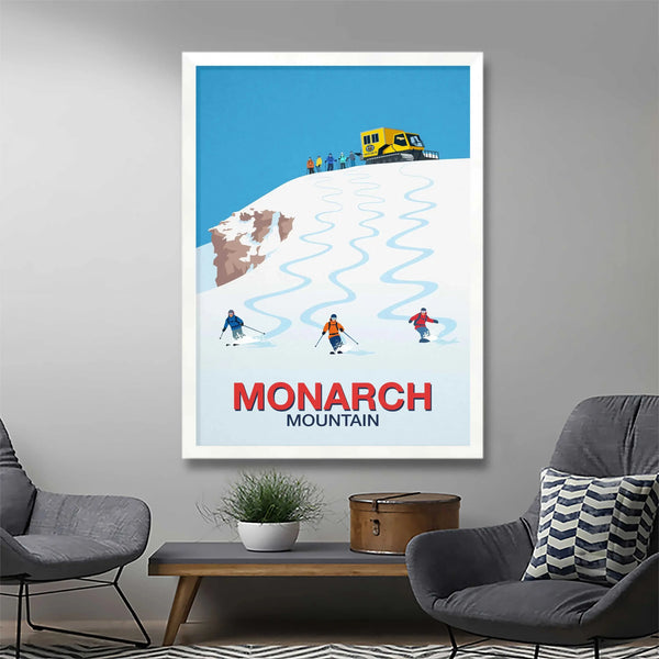 Monarch Mountain Ski Poster Steve Ash illustration