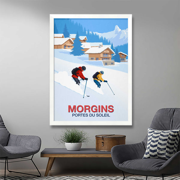 Morgins ski resort poster