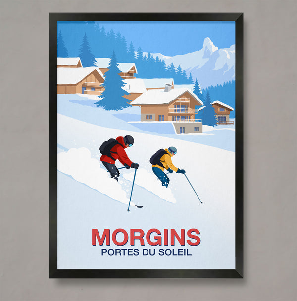 Morgins ski resort poster