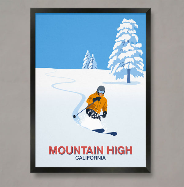 Mountain High ski resort poster