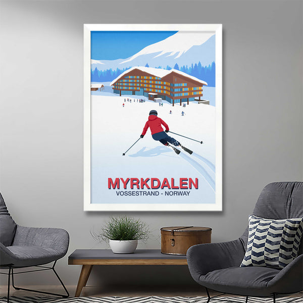 Myrkdalen ski resort poster