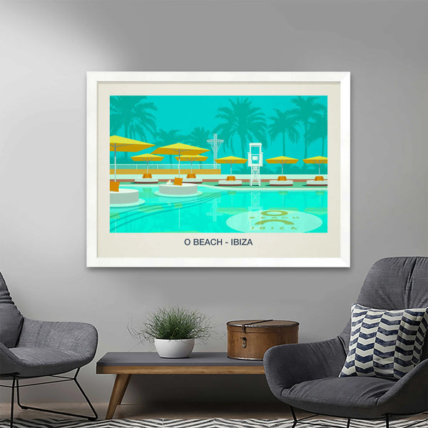 O BEACH CLUB POSTER Steve Ash illustration