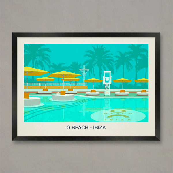 O BEACH CLUB POSTER Steve Ash illustration