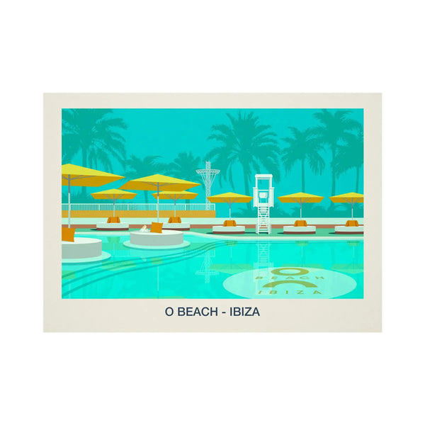 O BEACH CLUB POSTER Steve Ash illustration
