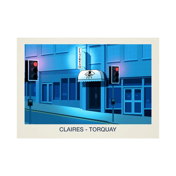 CLAIRES NIGHTCLUB POSTER Steve Ash illustration