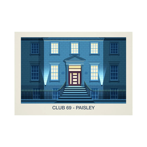 Club 69 Paisley Nightclub Poster | Iconic Scottish Techno & Rave Art Print