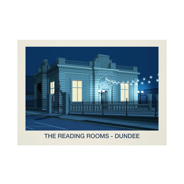 The Reading Rooms Art Print | The Reading Rooms Dundee Poster Steve Ash illustration