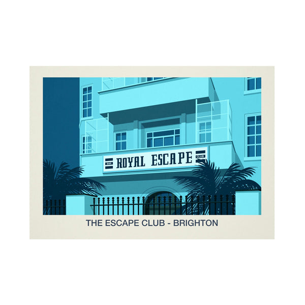 The Escape Club Poster | Brighton Nightclub Art Print Steve Ash illustration