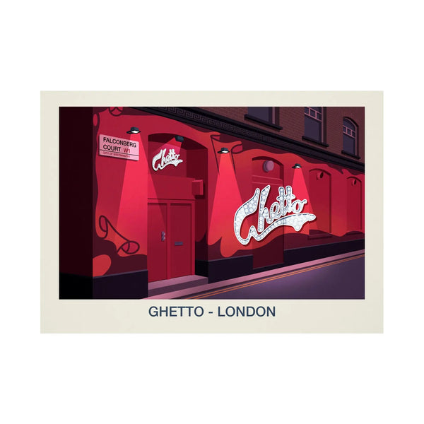 GHETTO NIGHTCLUB POSTER - Ski Poster & Art Prints - Shop Online | Steve Ash Illustration