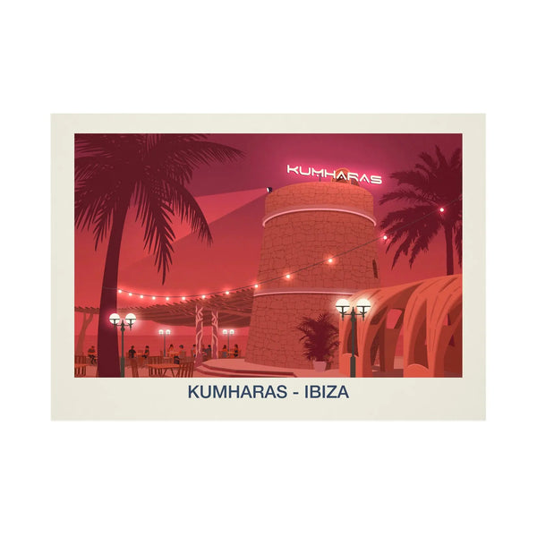 Kumharas Ibiza Poster | Sunset Lounge Wall Art