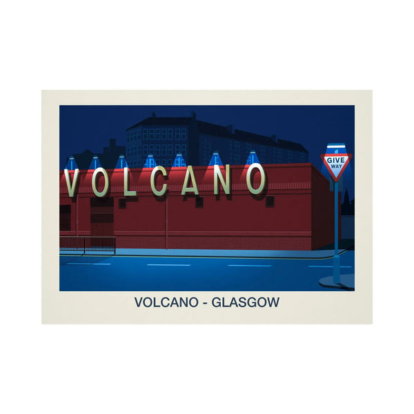 VOLCANO NIGHTCLUB POSTER - Ski Poster & Art Prints - Shop Online | Steve Ash Illustration